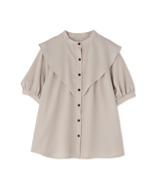 N.（N. Natural Beauty Basic）（エヌエヌナチュラルビューティーベーシック）の「◆ガルーダドビー三角ケープブラウス（シャツ/ブラウス・レディース・ブラック/クリーム/ブルー/モーブ系・MEDIUM）」の21枚目の写真