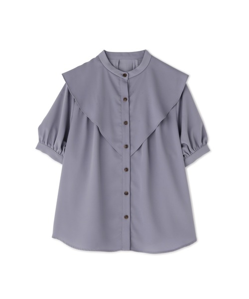 N.（N. Natural Beauty Basic）（エヌエヌナチュラルビューティーベーシック）の「◆ガルーダドビー三角ケープブラウス（シャツ/ブラウス・レディース・ブラック/クリーム/ブルー/モーブ系・MEDIUM）」の19枚目の写真