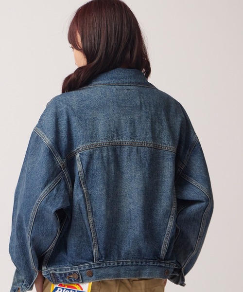 Levi's(リーバイス)の「LEVI'S/リーバイス 90S TRUCKER デニムジャケット トラッカージャケット ジージャン Gジャン ヴィンテージ ビンテージ ライトアウター 秋 秋服 2026年秋冬 冬服(デニムジャケット・レディース・ライトブルー/ブラック/ブルー・S)」の9枚目の写真