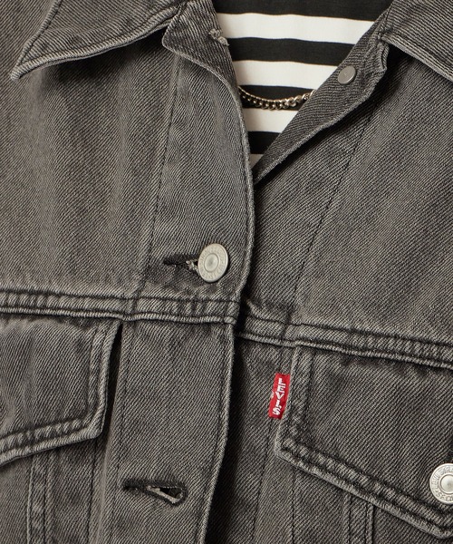 Levi's(リーバイス)の「LEVI'S/リーバイス 90S TRUCKER デニムジャケット トラッカージャケット ジージャン Gジャン ヴィンテージ ビンテージ ライトアウター 秋 秋服 2026年秋冬 冬服(デニムジャケット・レディース・ライトブルー/ブラック/ブルー・S)」の10枚目の写真