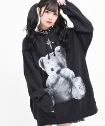 TRAVAS TOKYO | 『TRAVAS TOKYO/トラバス トーキョー』Furry bear Hoodie/くまプリント プルオーバーパーカー(パーカー)