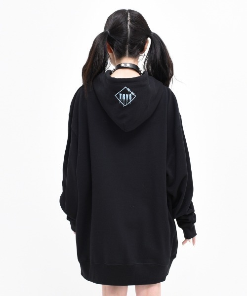 TRAVAS TOKYO(トラバス トウキョウ)の「『TRAVAS TOKYO/トラバス トーキョー』Furry bear Hoodie/くまプリント プルオーバーパーカー(パーカー・レディース・ホワイト/ライトブルー/ブラック/ライトピンク/ブラック×パープル・44/46)」の16枚目の写真