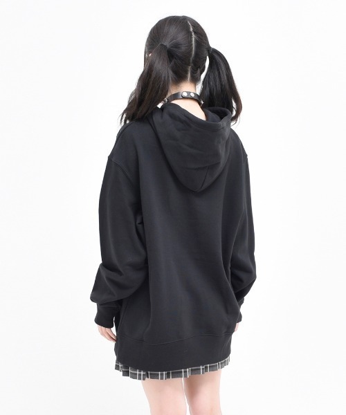 TRAVAS TOKYO(トラバス トウキョウ)の「『TRAVAS TOKYO/トラバス トーキョー』Furry bear Hoodie/くまプリント プルオーバーパーカー(パーカー・レディース・ホワイト/ライトブルー/ブラック/ライトピンク/ブラック×パープル・44/46)」の10枚目の写真