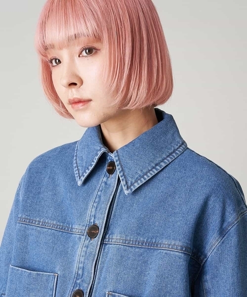 A de a.v.v（アードアー・ヴェ・ヴェ）の「（SET UP対応）バックレースデニムジャケット（デニムジャケット・レディース・ブルー・38/36）」の7枚目の写真