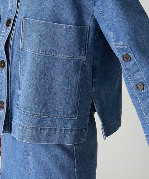 A de a.v.v（アードアー・ヴェ・ヴェ）の「（SET UP対応）バックレースデニムジャケット（デニムジャケット・レディース・ブルー・38/36）」の6枚目の写真