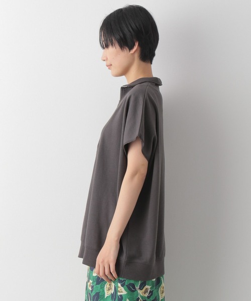 LEPSIM（レプシィム）の「ハーフZIPフレンチスリーブプル