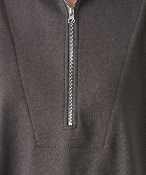 LEPSIM(レプシィム)の「ハーフZIPフレンチスリーブプルオーバー 274280(Tシャツ/カットソー・レディース・チャコールグレー/オレンジ/グリーン/グレイッシュベージュ・FREE)」の19枚目の写真