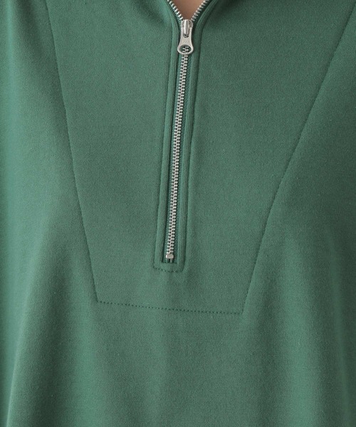 LEPSIM(レプシィム)の「ハーフZIPフレンチスリーブプルオーバー 274280(Tシャツ/カットソー・レディース・チャコールグレー/オレンジ/グリーン/グレイッシュベージュ・FREE)」の8枚目の写真