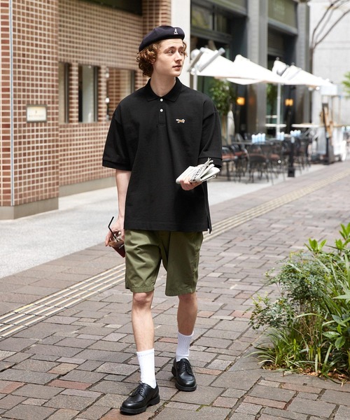 PENNEYS(ぺニーズ)の「PENNEYS/ペニーズ 別注 THE FOX ロゴ ワッペン刺繍 ルーズ鹿の子ポロシャツ(ポロシャツ・メンズ・ホワイト/ブラック/ネイビー/グリーン/オリーブ/ブラウン・M/L)」の18枚目の写真