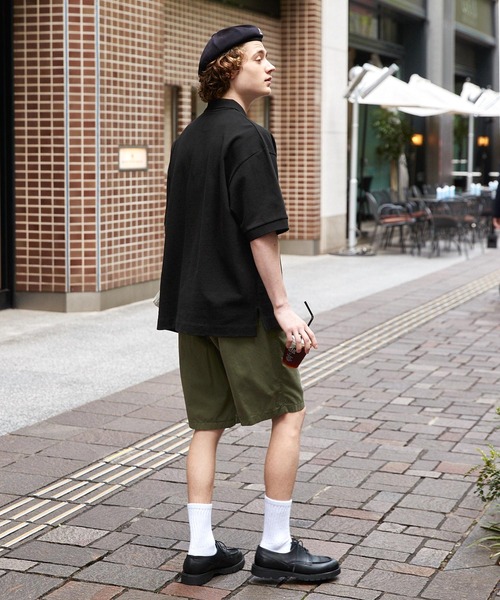 PENNEYS(ぺニーズ)の「PENNEYS/ペニーズ 別注 THE FOX ロゴ ワッペン刺繍 ルーズ鹿の子ポロシャツ(ポロシャツ・メンズ・ホワイト/ブラック/ネイビー/グリーン/オリーブ/ブラウン・M/L)」の19枚目の写真