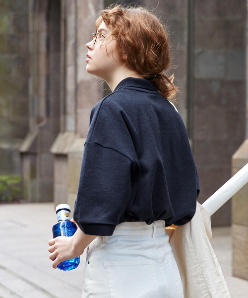 PENNEYS(ぺニーズ)の「PENNEYS/ペニーズ 別注 THE FOX ロゴ ワッペン刺繍 ルーズ鹿の子ポロシャツ(ポロシャツ・メンズ・ホワイト/ブラック/ネイビー/グリーン/オリーブ/ブラウン・M/L)」の22枚目の写真