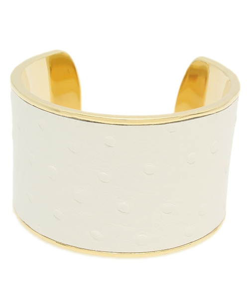 SHIPS for women（シップスフォーウィメン）の「★★カタオシレザーバングル(M)（バングル/リストバンド・レディース・ホワイト/ブラック・ONE SIZE）」の2枚目の写真