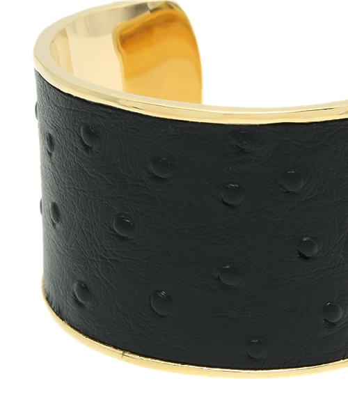 SHIPS for women（シップスフォーウィメン）の「★★カタオシレザーバングル(M)（バングル/リストバンド・レディース・ホワイト/ブラック・ONE SIZE）」の3枚目の写真