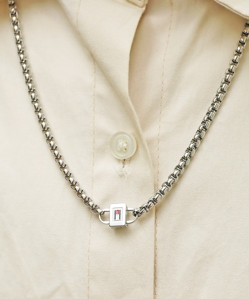 TOMMY HILFIGER(トミーヒルフィガー)の「TOMMY HILFIGER/トミーヒルフィガー Stainless Steel Chain Necklace Silver チェーンネックレス(ネックレス・メンズ・シルバー・FREE)」の10枚目の写真