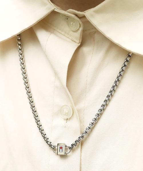 TOMMY HILFIGER(トミーヒルフィガー)の「TOMMY HILFIGER/トミーヒルフィガー Stainless Steel Chain Necklace Silver チェーンネックレス(ネックレス・メンズ・シルバー・FREE)」の12枚目の写真