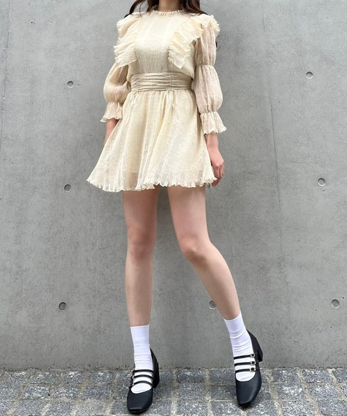 TITTY&CO.（ティティーアンドコー）の「【TITTY&CO.】ワッシャドットミニスカパン（スカート・レディース・アイボリー/ブラック・SMALL/MEDIUM）」の10枚目の写真