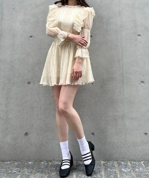 TITTY&CO.（ティティーアンドコー）の「【TITTY&CO.】ワッシャドットミニスカパン（スカート・レディース・アイボリー/ブラック・SMALL/MEDIUM）」の11枚目の写真