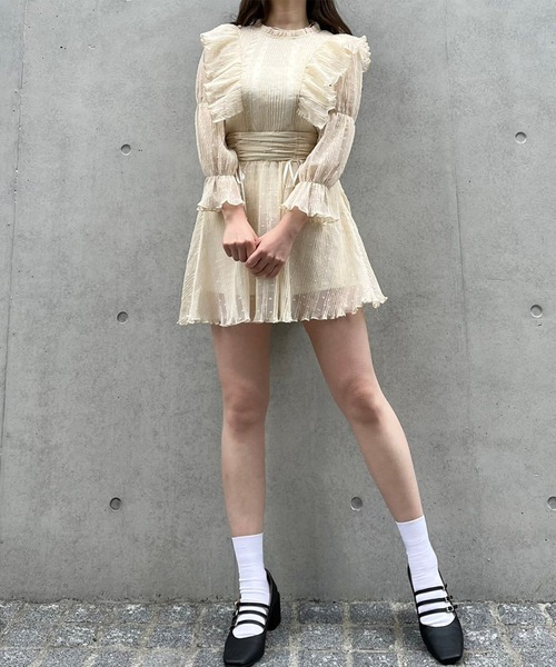 TITTY&CO.（ティティーアンドコー）の「【TITTY&CO.】ワッシャドットミニスカパン（スカート・レディース・アイボリー/ブラック・SMALL/MEDIUM）」の12枚目の写真