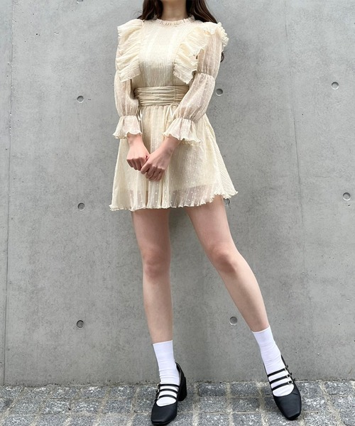 TITTY&CO.（ティティーアンドコー）の「【TITTY&CO.】ワッシャドットミニスカパン（スカート・レディース・アイボリー/ブラック・SMALL/MEDIUM）」の14枚目の写真