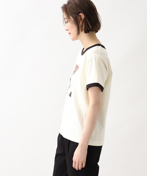 grove(グローブ)の「grove×Something リンガーTシャツ(Tシャツ/カットソー・レディース・ブラック系4/ネイビー系4/ワイン系6・02/03)」の7枚目の写真