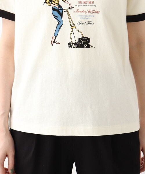 grove(グローブ)の「grove×Something リンガーTシャツ(Tシャツ/カットソー・レディース・ブラック系4/ネイビー系4/ワイン系6・02/03)」の11枚目の写真