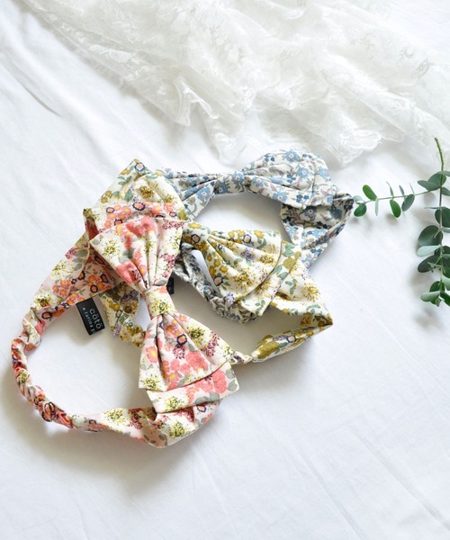 リボン花柄ヘアバンド（ヘアバンド）｜coto cotte（コトコト）の