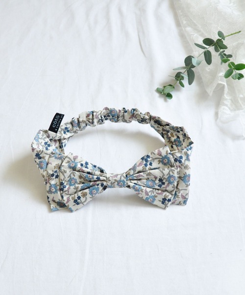 リボン花柄ヘアバンド(ヘアバンド)|coto cotte(コトコト)の リボン花柄ヘアバンド(ヘアバンド)|coto cotte(コトコト)の