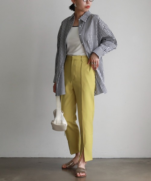 feepur(フェピュール)の「【TALLサイズあり】センタースリットカラーパンツ(スラックス・レディース・ブラック/レッド/ピンク/グリーン/アイボリー/グリーン系その他・MEDIUM/TALL)」の15枚目の写真