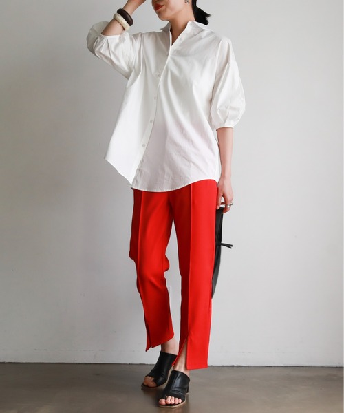 feepur(フェピュール)の「【TALLサイズあり】センタースリットカラーパンツ(スラックス・レディース・ブラック/レッド/ピンク/グリーン/アイボリー/グリーン系その他・MEDIUM/TALL)」の13枚目の写真