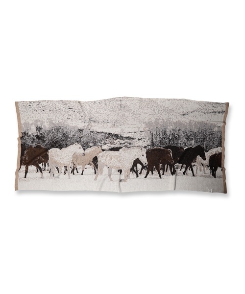 STORAMA(ストラマ)の「Herd of horses knit stole(ストール/ショール・メンズ・ライトグレー・FREE)」の7枚目の写真