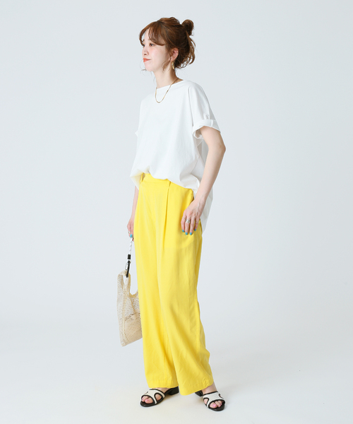 B.C STOCK（ベーセーストック）の「リヨセルワイドパンツ（その他パンツ・レディース・ブラック/カーキ/イエロー/ブルー系その他・FREE）」の19枚目の写真