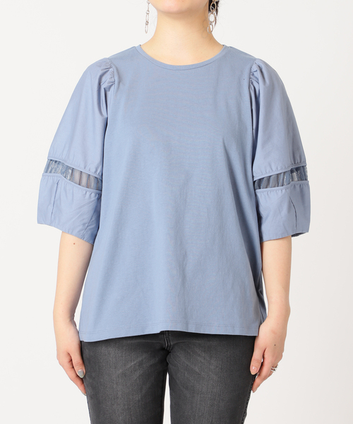 B.C STOCK(ベーセーストック)の「ランタンスリーブカットブラウス(Tシャツ/カットソー・レディース・ホワイト/ブラック/グリーン/ブルー系その他・FREE)」の6枚目の写真