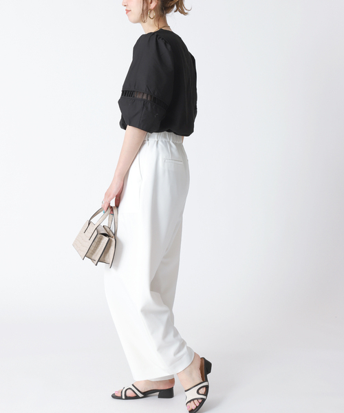 B.C STOCK(ベーセーストック)の「ランタンスリーブカットブラウス(Tシャツ/カットソー・レディース・ホワイト/ブラック/グリーン/ブルー系その他・FREE)」の9枚目の写真