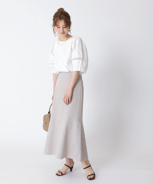 B.C STOCK(ベーセーストック)の「ランタンスリーブカットブラウス(Tシャツ/カットソー・レディース・ホワイト/ブラック/グリーン/ブルー系その他・FREE)」の13枚目の写真