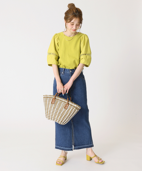 B.C STOCK(ベーセーストック)の「ランタンスリーブカットブラウス(Tシャツ/カットソー・レディース・ホワイト/ブラック/グリーン/ブルー系その他・FREE)」の16枚目の写真