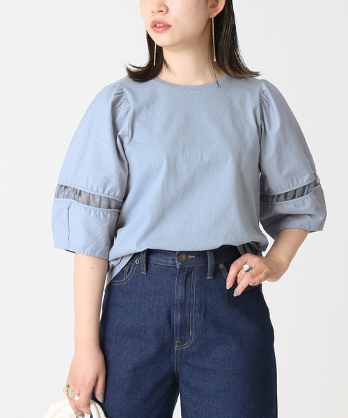 B.C STOCK(ベーセーストック)の「ランタンスリーブカットブラウス(Tシャツ/カットソー・レディース・ホワイト/ブラック/グリーン/ブルー系その他・FREE)」の21枚目の写真