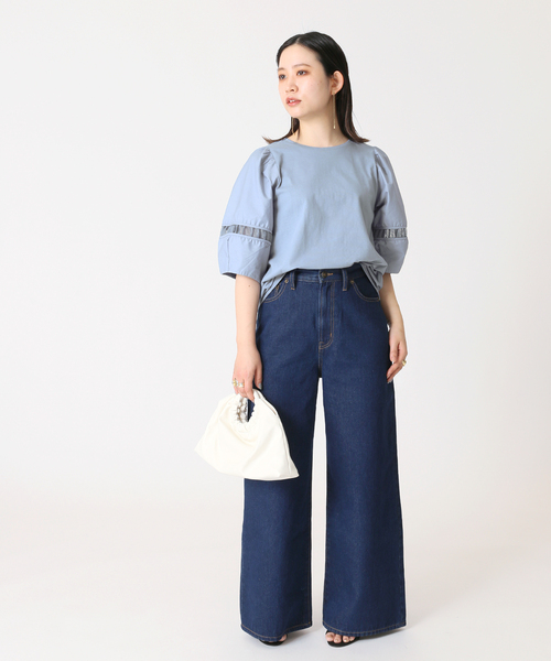 B.C STOCK(ベーセーストック)の「ランタンスリーブカットブラウス(Tシャツ/カットソー・レディース・ホワイト/ブラック/グリーン/ブルー系その他・FREE)」の22枚目の写真