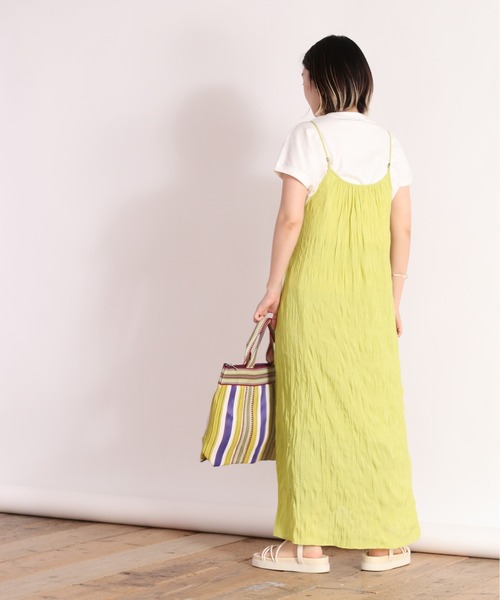 cepo(セポ)の「ワッシャーキャミワンピース 2WAY(ワンピース・レディース・ブラック/オレンジ/ライム・M)」の13枚目の写真