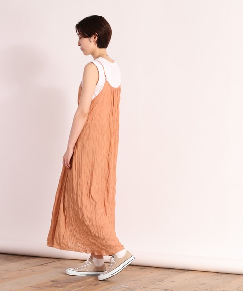 cepo(セポ)の「ワッシャーキャミワンピース 2WAY(ワンピース・レディース・ブラック/オレンジ/ライム・M)」の4枚目の写真