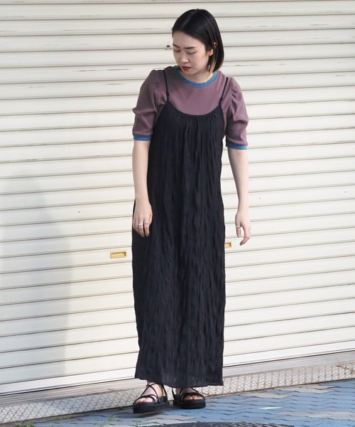cepo(セポ)の「ワッシャーキャミワンピース 2WAY(ワンピース・レディース・ブラック/オレンジ/ライム・M)」の21枚目の写真