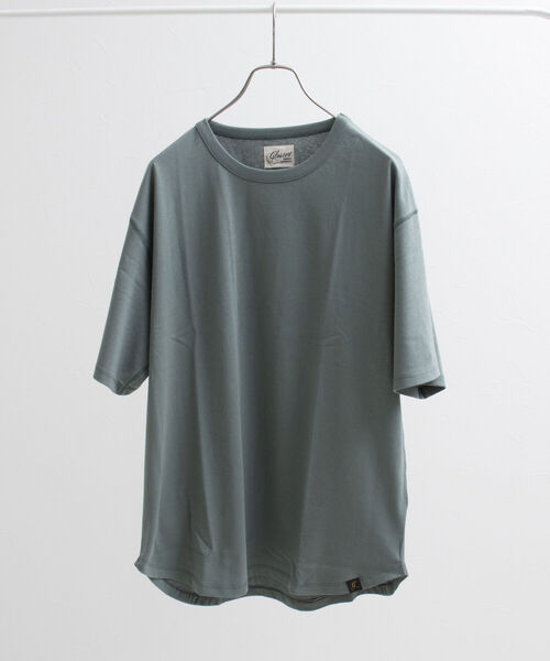 GLOSTER(グロスター)の「【GLOSTER/グロスター】レイヤードラウンドTシャツ 《レイヤードコーデに最適》(Tシャツ/カットソー・メンズ・チャコールグレー/オフホワイト/イエロー/ミント/グレイッシュベージュ・M/L/XL)」の4枚目の写真
