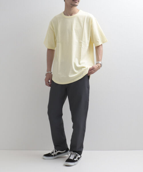 GLOSTER(グロスター)の「【GLOSTER/グロスター】レイヤードラウンドTシャツ 《レイヤードコーデに最適》(Tシャツ/カットソー・メンズ・チャコールグレー/オフホワイト/イエロー/ミント/グレイッシュベージュ・M/L/XL)」の13枚目の写真