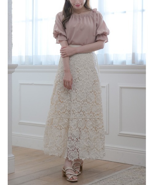 Areeam(アリーム)の「ショルダーリボンブラウス(シャツ/ブラウス・レディース・ベージュ/ライトピンク・FREE)」の20枚目の写真