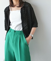 Chillfar | クロシェ編みポロカーデ(カーディガン/ボレロ)