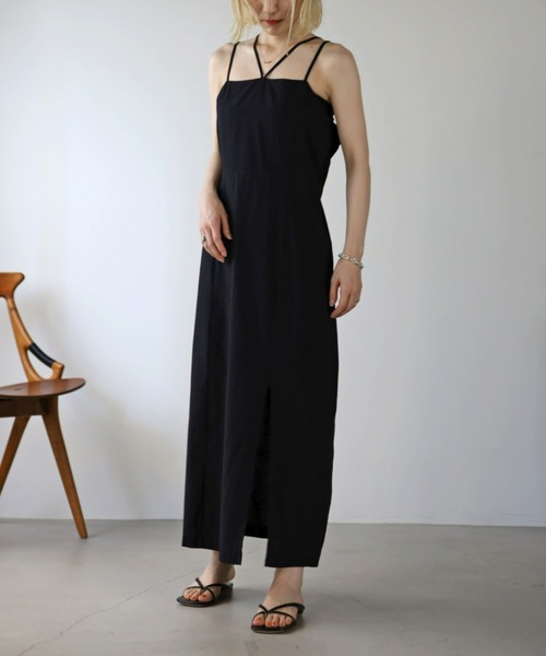 UNFIELD（アンフィールド）の「【UNFIELD】麻混キャミワンピース（ワンピース・レディース・ブラック/ブラウン/オフホワイト・FREE）」の5枚目の写真