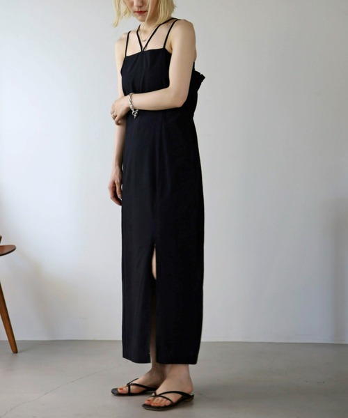 UNFIELD（アンフィールド）の「【UNFIELD】麻混キャミワンピース（ワンピース・レディース・ブラック/ブラウン/オフホワイト・FREE）」の11枚目の写真