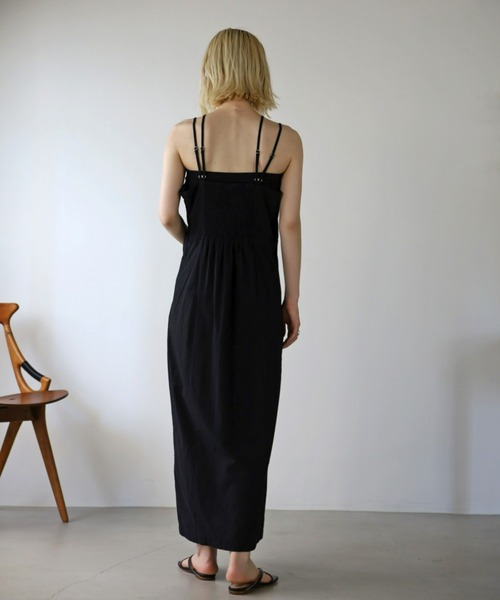 UNFIELD（アンフィールド）の「【UNFIELD】麻混キャミワンピース（ワンピース・レディース・ブラック/ブラウン/オフホワイト・FREE）」の14枚目の写真