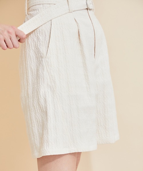 INella（イネラ）の「【INella/イネラ】ベルテッドハイウエストショートパンツ（その他パンツ・レディース・ネイビー/アイボリー・1/2）」の10枚目の写真