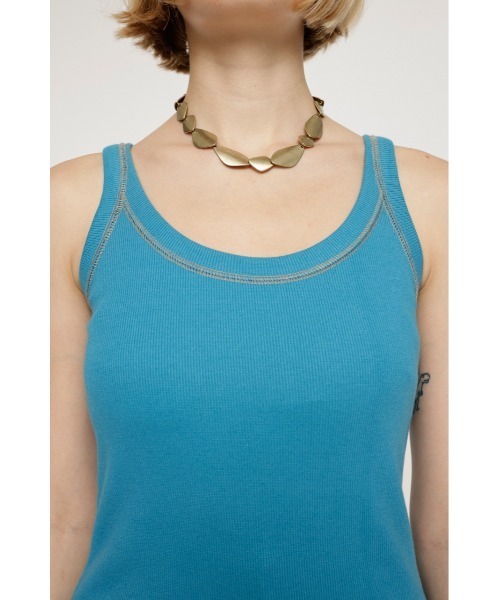 SLY（スライ）の「BI COLOR LOCK TANK バイカラー ロック タンクトップ（タンクトップ・レディース・ブルー/オレンジ系その他/ブラック・FREE）」の14枚目の写真