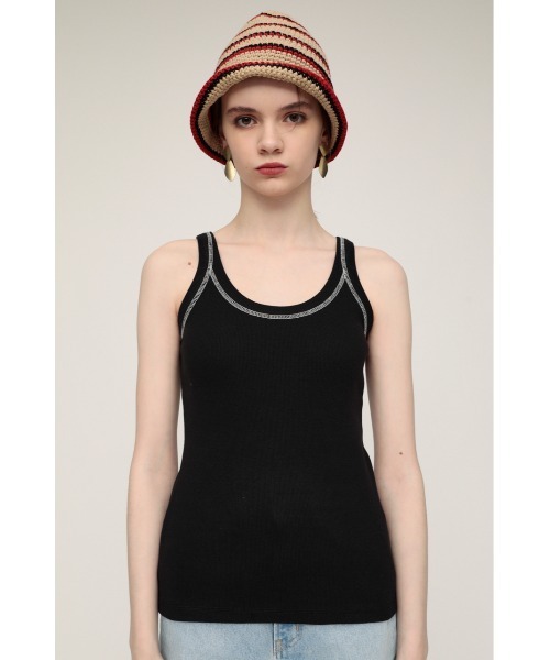 SLY（スライ）の「BI COLOR LOCK TANK バイカラー ロック タンクトップ（タンクトップ・レディース・ブルー/オレンジ系その他/ブラック・FREE）」の6枚目の写真